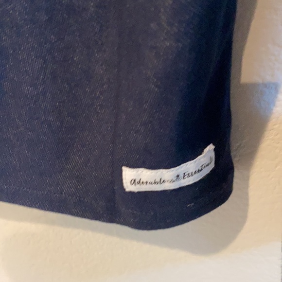 EUC Adorable Essentials Size 12 Girls Stretch Navy Blue Long Sleeve Top Shirt - Picture 9 of 11